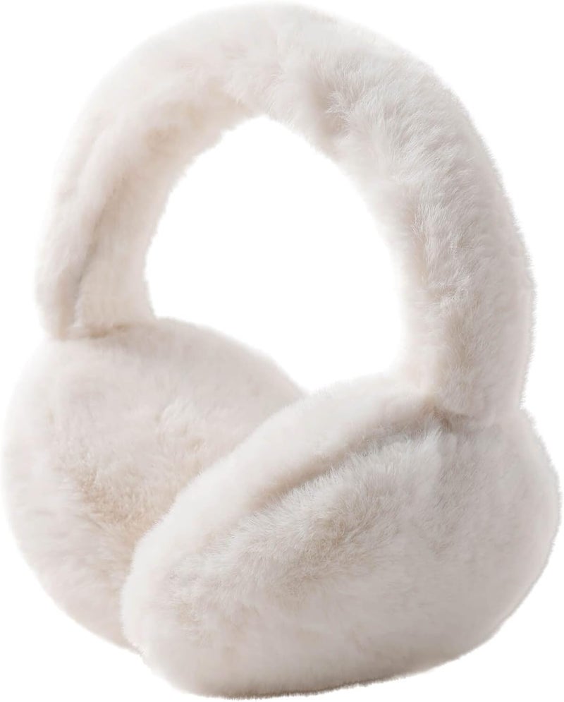 SUNBORRY Store Foldable Ear Muffs for Women, Faux Fur Adjustable Earmuffs for Winter - Image 1